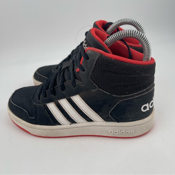 Adidas Kids Boys Hoops 2.0 B75743 Hi Top Black Orange Running Shoes-Size 2 Youth - Picture 11 of 12